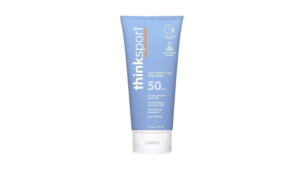 Is It Safe to Use Sunscreen During Pregnancy: Thinksport SPF 50+ Mineral Sunscreen