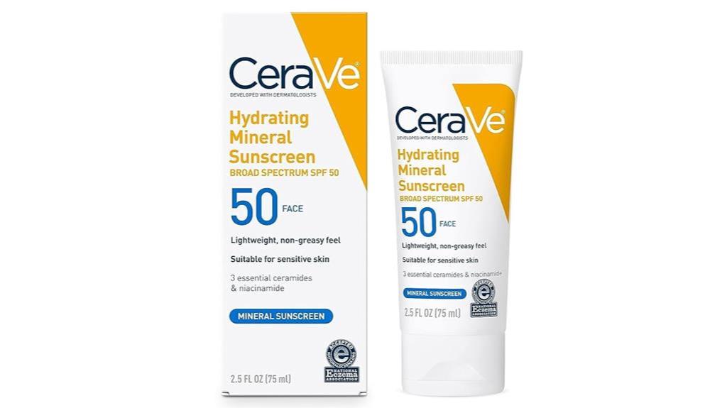 Is It Safe to Use Sunscreen During Pregnancy: CeraVe 100% Mineral Sunscreen SPF 50