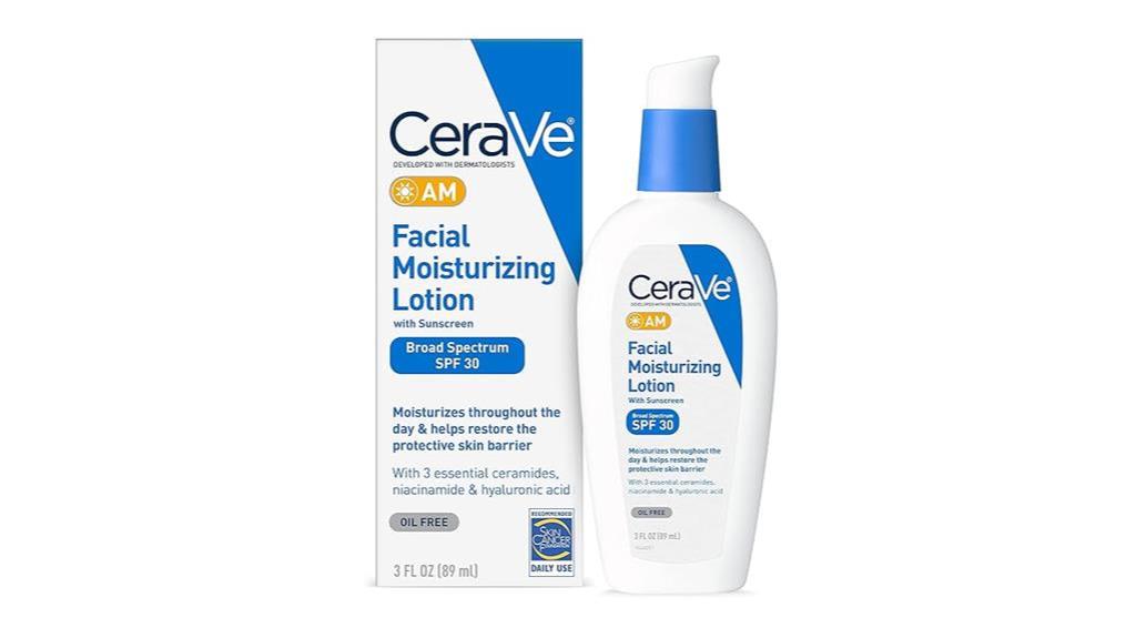 7 Best Sunscreens for Acne-Prone Skin: CeraVe AM Facial Moisturizing Lotion with SPF 30